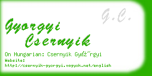 gyorgyi csernyik business card